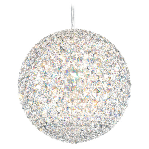 Schonbek Worldwide Lighting Da Vinci Polished Stainless Steel Pendant Light with Globe Shade