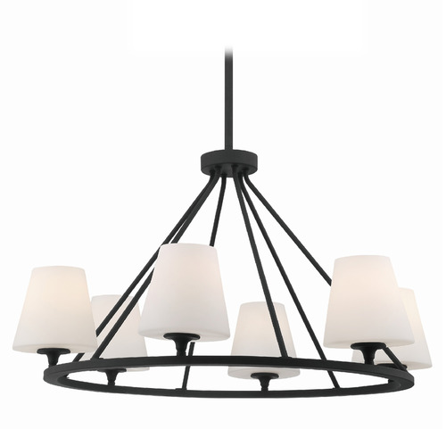 Crystorama Lighting Keenan Black Forged Chandelier