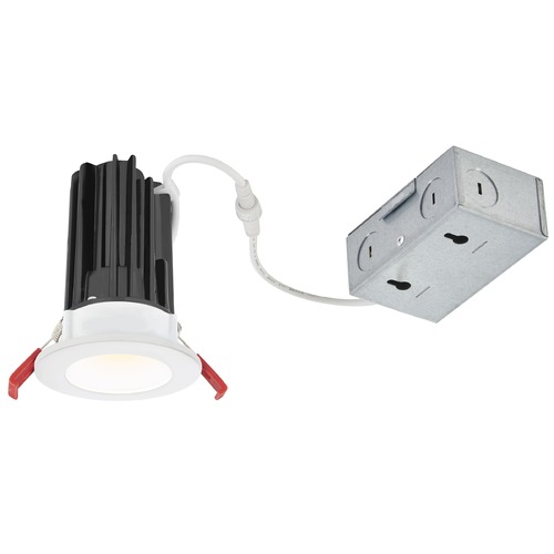 2'' LED Canless 15W White/Spun Nickel Recessed Downlight 2700K 24Deg IC Rated By Recesso