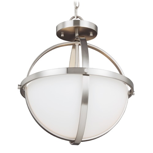 Alturas Convertible Pendant in Brushed Nickel by Generation Lighting