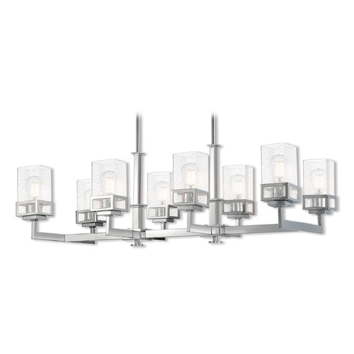 Livex Lighting Seeded Glass Island Light Chrome Livex Lighting 40598-05