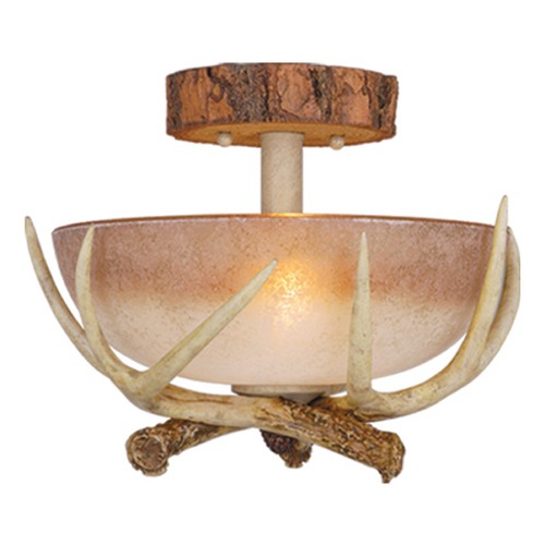 Lodge Noachian Stone Semi-Flush Mount by Vaxcel Lighting