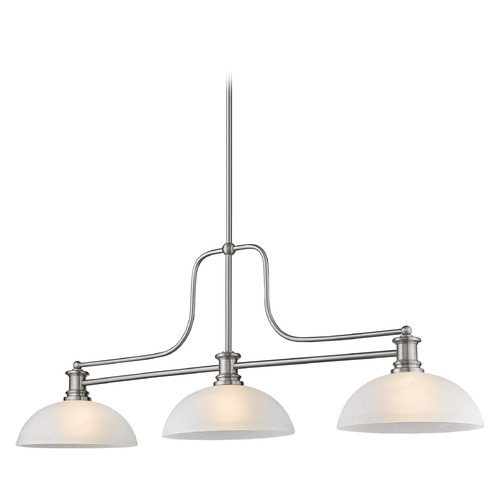 Melange Brushed Nickel Billiard Light by Z-Lite