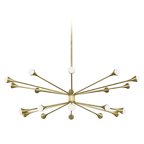 Visual Comfort Modern Collection Lody 20-Light LED Chandelier in Aged Brass by Visual Comfort Modern 700LDY20R-LED930