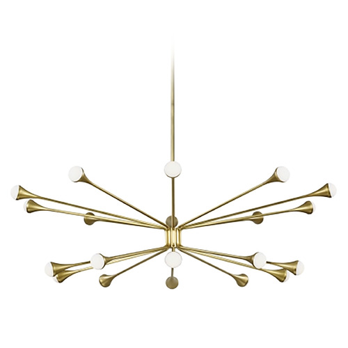 Lody 20-Light LED Chandelier in Aged Brass by Visual Comfort Modern