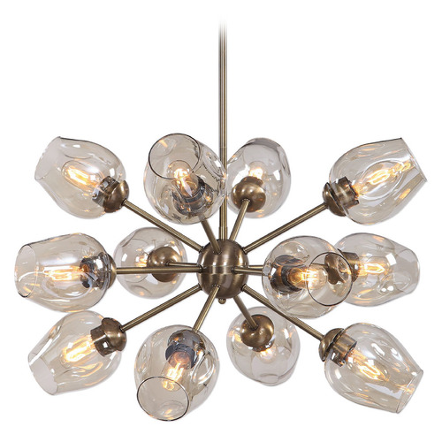 Uttermost Lighting The Uttermost Company Kalizma Home Chet Antique Brass Chandelier 21325