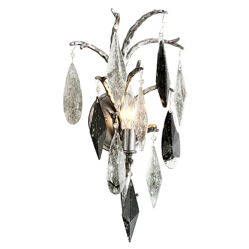 Corbett Lighting Nera Blackened Silver Leaf Sconce by Corbett Lighting 306-11