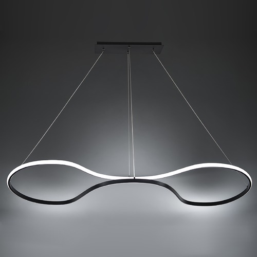 Marques 48-Inch Linear LED Pendant in Black 3000K by WAC Lighting