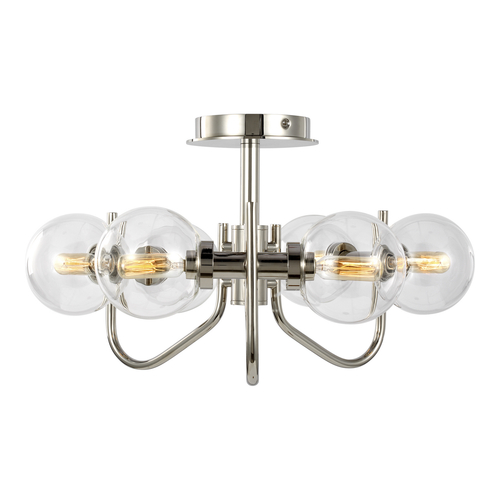 Visual Comfort Studio Collection ED Ellen-DeGeneres 20-Inch Verne Polished Nickel Semi-Flush Mount by Visual Comfort Studio EF1036PN