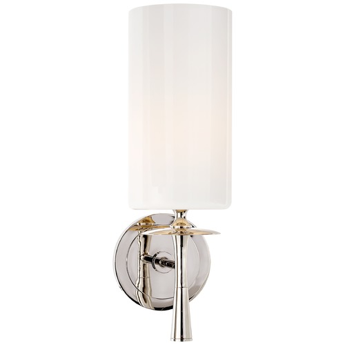 Visual Comfort Signature Collection Aerin Drunmore Single Sconce in Polished Nickel by Visual Comfort Signature ARN2018PNWG