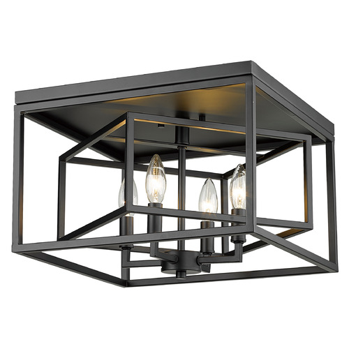 Euclid Matte Black Flush Mount by Z-Lite