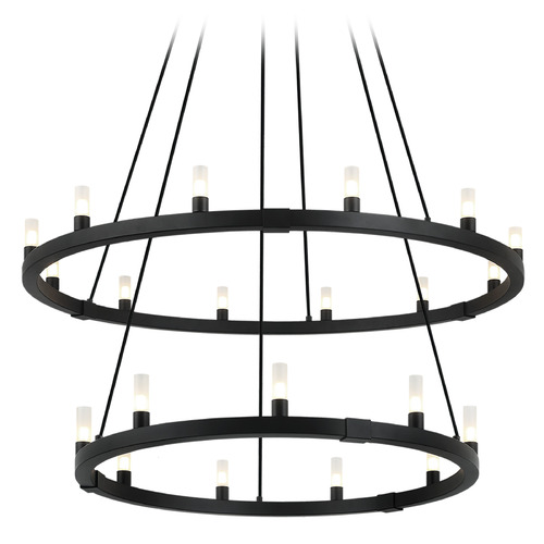 Matteo Lighting Cascadian Matte Black Chandelier