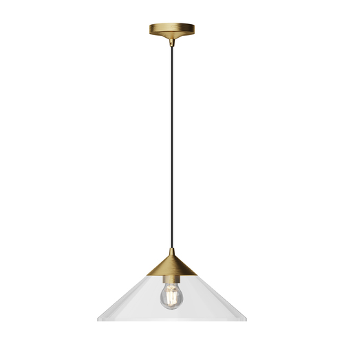 Alora Lighting Mauer Brushed Gold Pendant Light with Coolie Shade