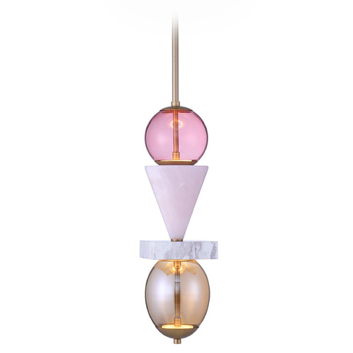 Kalco Lighting Demi Winter Brass LED Mini-Pendant Light