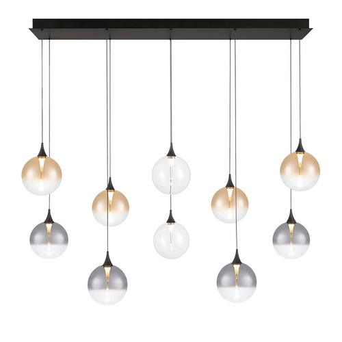 Lissa 47-Inch LED Linear Chandelier in Black by Eurofase Lighting
