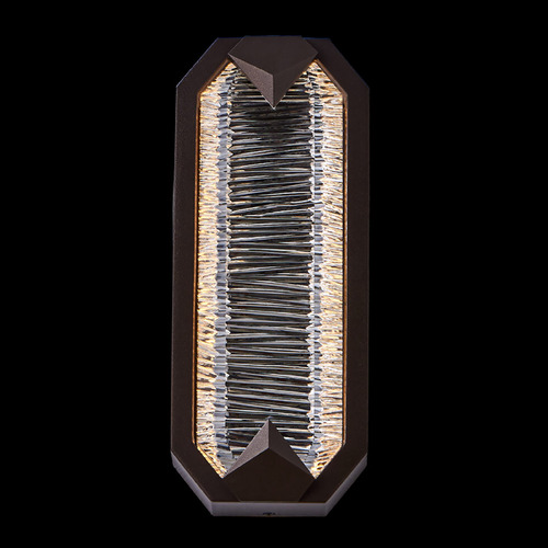 Allegri Crystal Carato Bronze Fluorocarbon LED Outdoor Wall Light