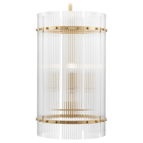 Progress Lighting Seville Soft Gold Pendant Light with Cylindrical Shade