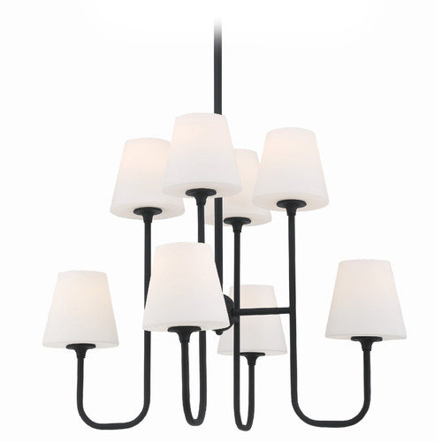 Crystorama Lighting Crystorama Lighting Keenan Black Forged Chandelier KEE-A3008-BF