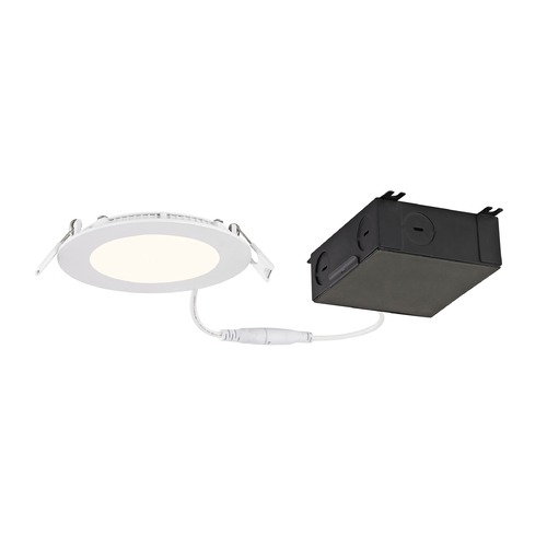 Recesso Lighting by Dolan Designs 4-Inch Shallow Canless LED Recessed Light 2700K 650LM - IC and Airtight 10941-27-05