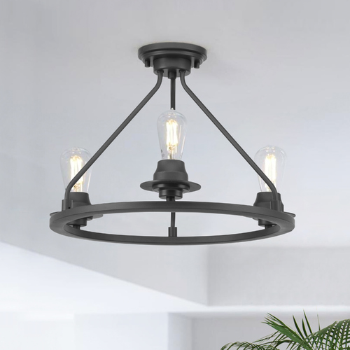 Progress Lighting Debut Graphite Semi-Flush Mount by Progress Lighting P350036-143