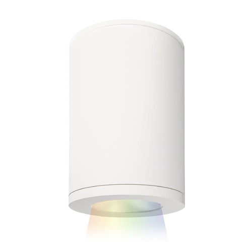 WAC Lighting Tube Architectural 5-Inch LED Color Changing Flush Mount DS-CD05-F-CC-WT