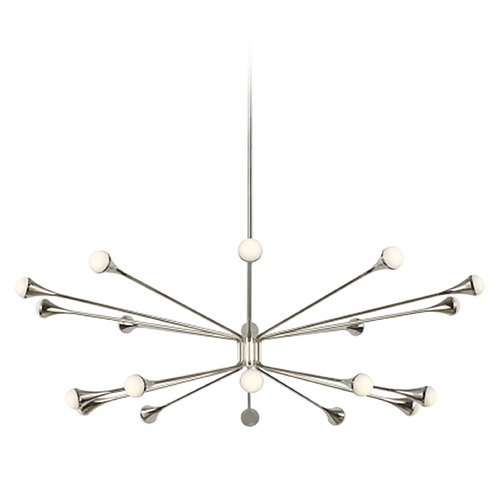 Visual Comfort Modern Collection Lody 20-Light LED Chandelier in Nickel by Visual Comfort Modern 700LDY20N-LED930