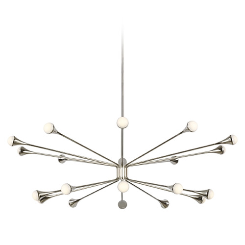 Lody 20-Light LED Chandelier in Nickel by Visual Comfort Modern
