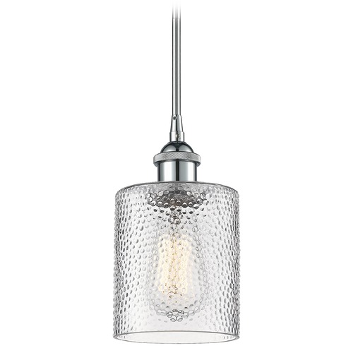 Innovations Lighting Innovations Lighting Cobbleskill Polished Chrome Mini-Pendant Light with Cylindrical Shade 516-1S-PC-G112