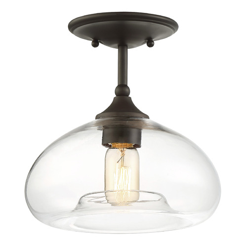 10.75-Inch Wide Semi-Flush Mount in Oil Rubbed Bronze by Meridian