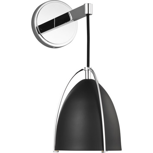 Norman 15.38-Inch Wall Sconce in Chrome by Visual Comfort Studio
