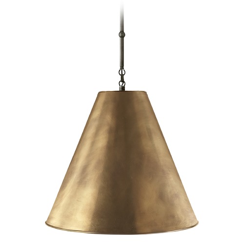 Visual Comfort Signature Collection Thomas OBrien Goodman Pendant in Antique Brass by Visual Comfort Signature TOB5091BZHAB