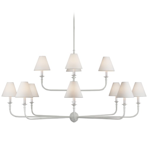 Visual Comfort Signature Collection Thomas OBrien Piaf Chandelier in Plaster White by Visual Comfort Signature TOB5453PWL