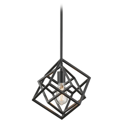 Euclid Matte Black Pendant by Z-Lite