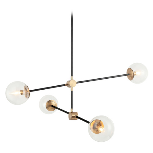 Matteo Lighting Cosmic Aged Gold Brass Chandelier