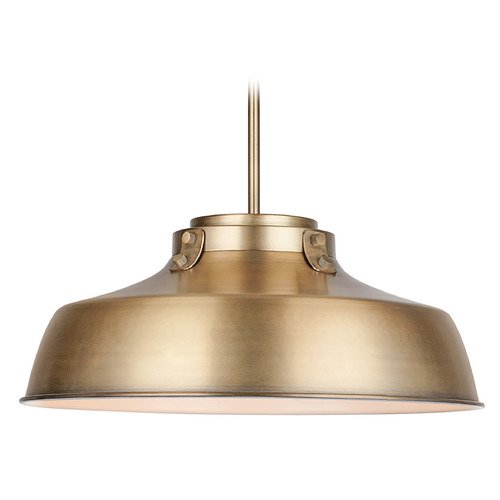 Capital Lighting Oakwood 18-Inch Pendant in Aged Brass by Capital Lighting 9D328A