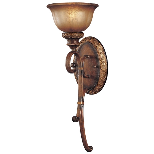 Minka Lavery Sconce Wall Light with Brown Glass in Illuminati Bronze by Minka Lavery 6350-177