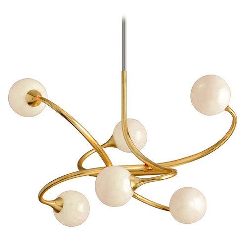 Corbett Lighting Corbett Lighting Signature Gold Leaf LED Chandelier 294-06-GL