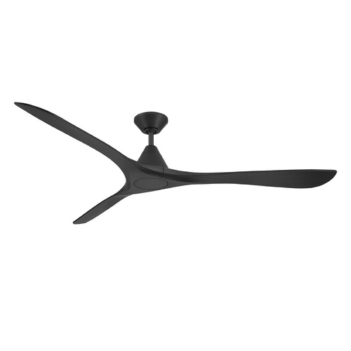 Modern Forms Carve Matte Black Ceiling Fan Without Light