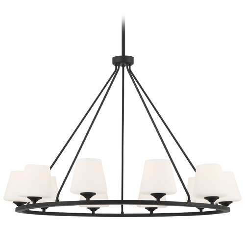 Crystorama Lighting Crystorama Lighting Keenan Matte Black Chandelier KEE-A3009-MK
