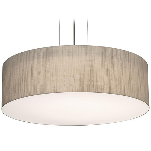 Afx Lighting Anton Satin Nickel Pendant Light with Drum Shade