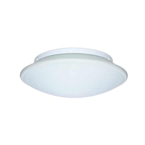 Flushmount Light White Glass by Besa Lighting