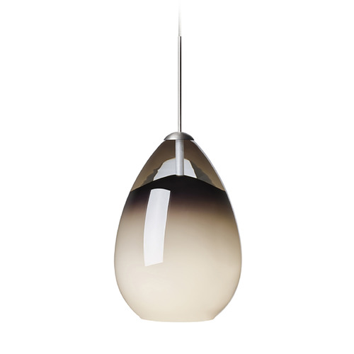 Alina Freejack Mini Pendant  in Nickel & Smoke by Visual Comfort Modern