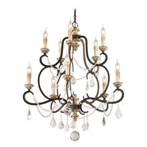 Bordeaux 10-Light Chandelier in Parisian Bronze by Troy Lighting
