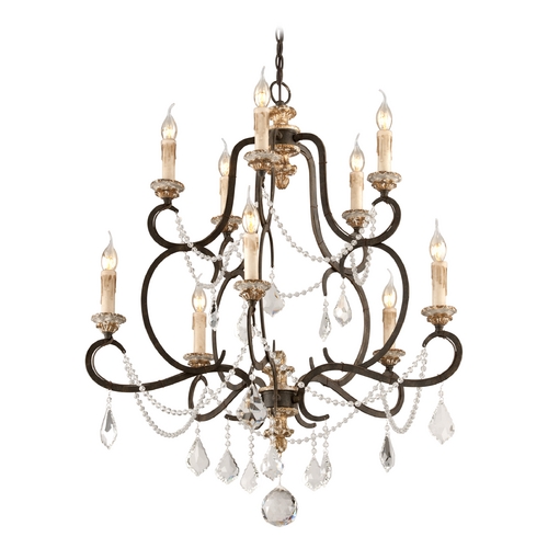 Troy Lighting Bordeaux 10-Light Chandelier in Parisian Bronze by Troy Lighting F3516