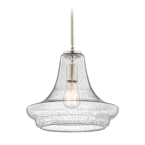 Kichler Lighting Everly 11-Inch High Brushed Nickel Pendant by Kichler Lighting 42328NICS