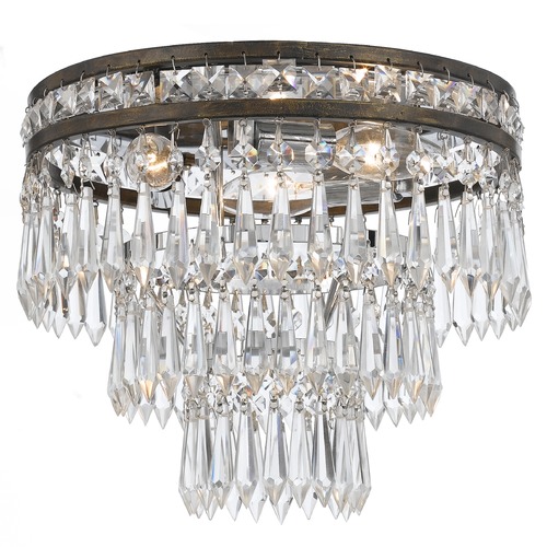 Crystorama Lighting Mercer English Bronze Flushmount Light