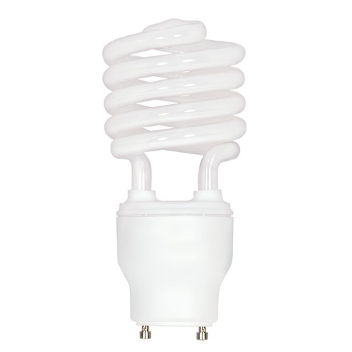 23W GU24 Mini Spiral Compact Fluorescent Bulb 3500K by Satco Lighting