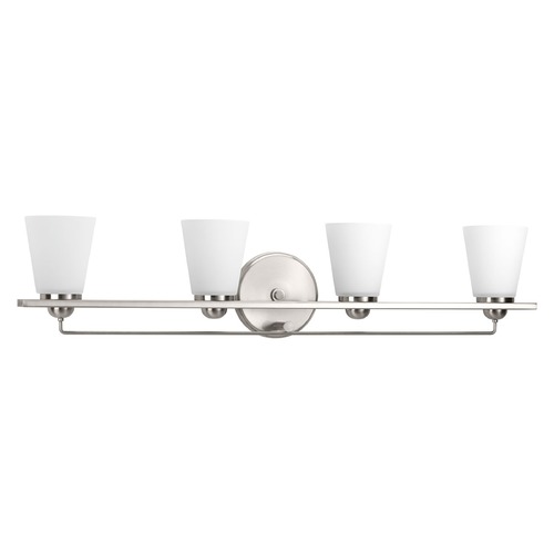 Progress Lighting Flight 4-Light Bath Light in Brushed Nickel by Progress Lighting P300003-009