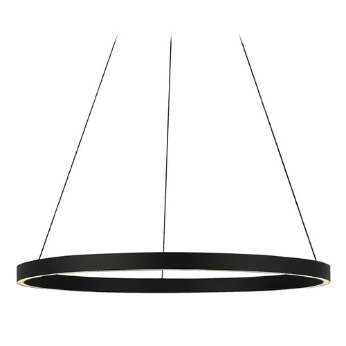 Visual Comfort Modern Collection Fiama 30-Inch 3000K LED Pendant in Black by Visual Comfort Modern 700FIA30B-LED930