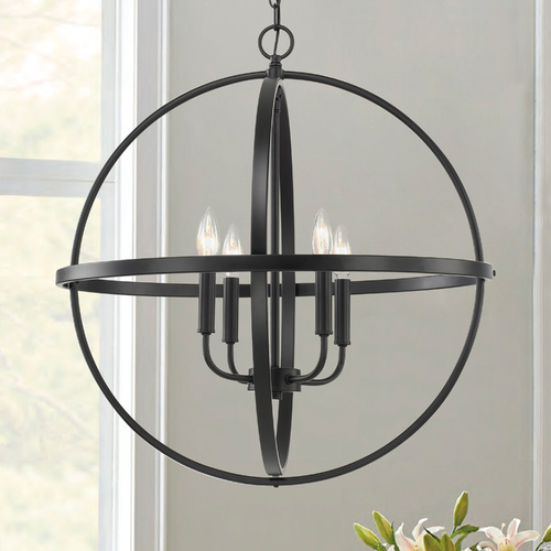 HomePlace by Capital Lighting Hartwell 23-Inch Orb Pendant in Matte Black by HomePlace by Capital Lighting 317542MB